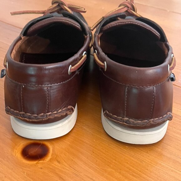 Men's J Crew Leather Boat Shoes Brown Size 10 NWOT - Picture 10 of 10